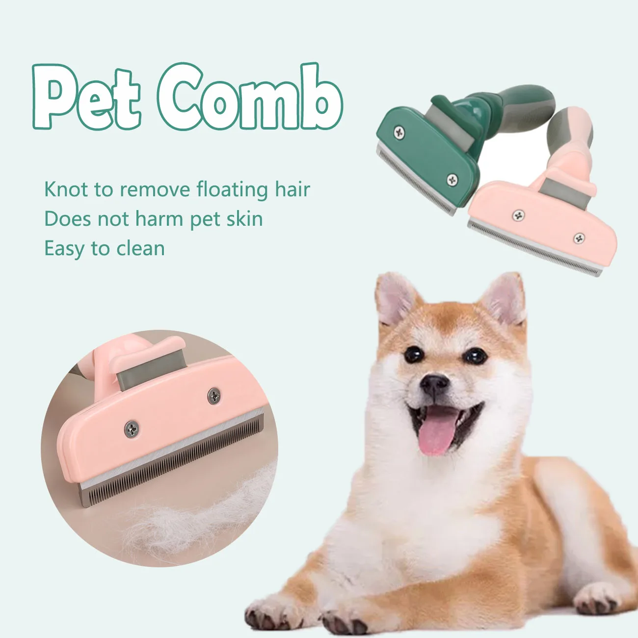 

Расческа для домашних животных, самоочищающаяся щетка для удаления шерсти у щенков и кошек, инструмент для груминга, полезные аксессуары дл...