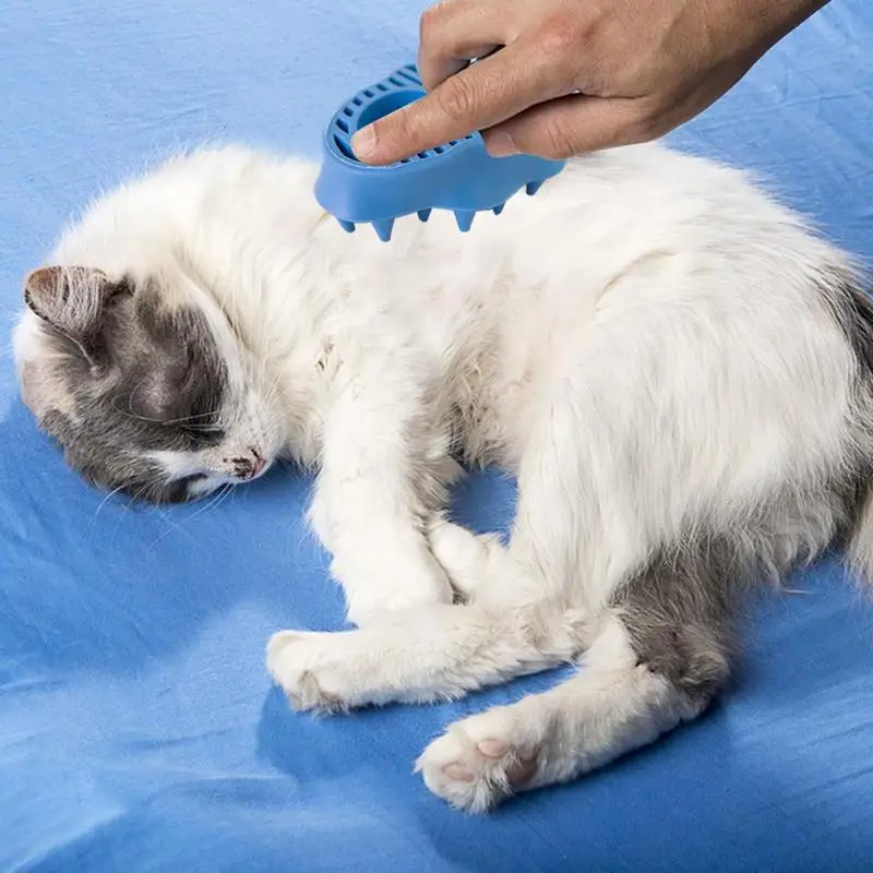 

Cat Bath Brush Rabbit Dogs Shower Brush Comb For Grooming Cleaning Massage Bathing Cat Puppy Wash Tools Pet Products Supply