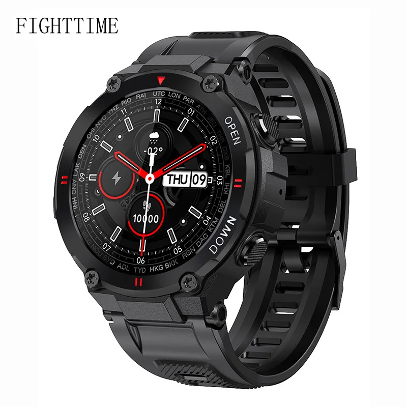 

FIGHTTIME Sports Smart Watch Men Heart Rate Blood Pressure Blood Oxygen Bluetooth Call SmartWatch Men Waterproof For IOS Android