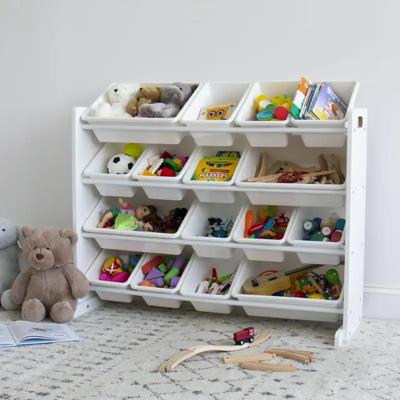 

Space-Saving Plastic Organizing Racks, White
