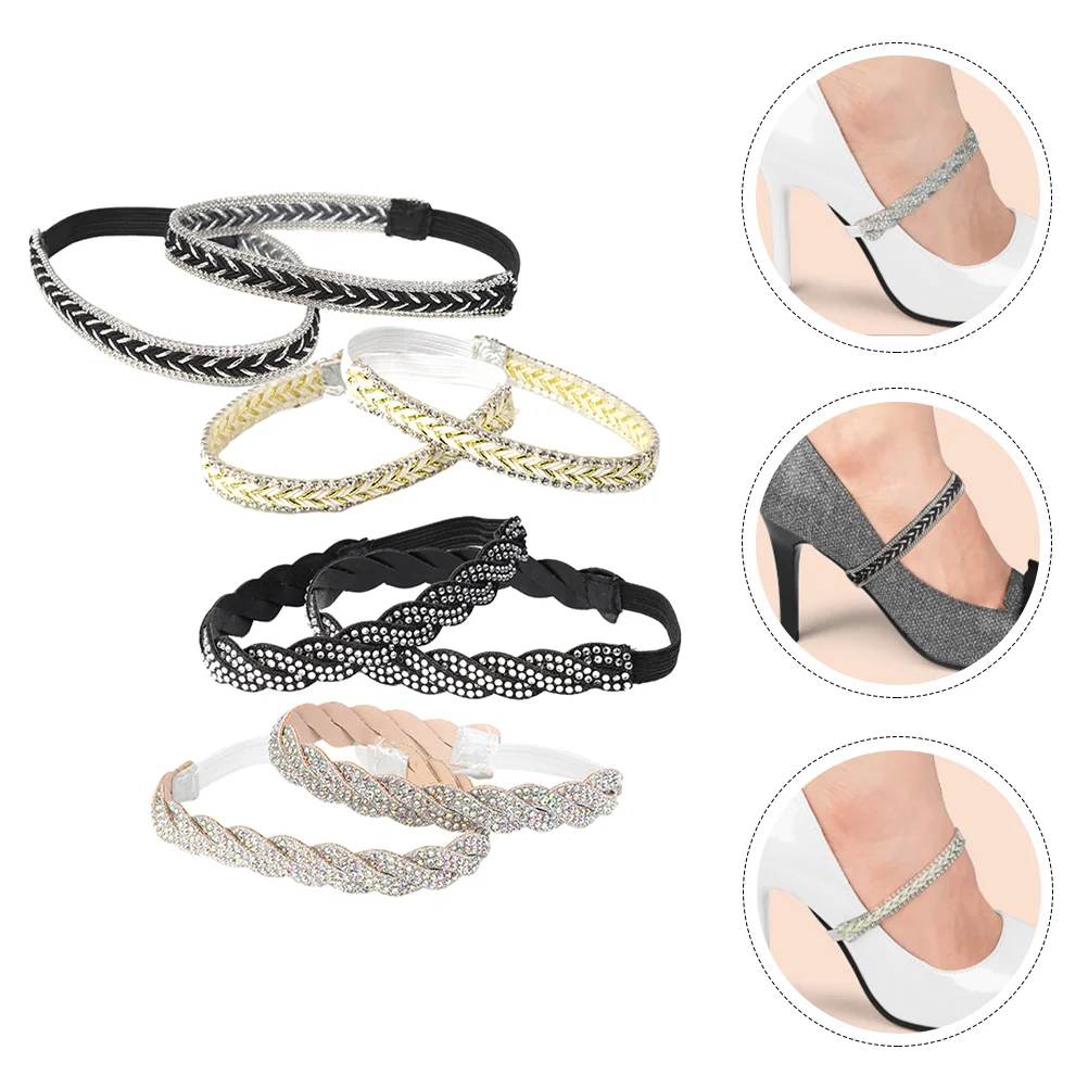 

4 Pairs Anti-drop Shoelaces Women Strap Sandal Heels Convenient Band Female Block Fixing