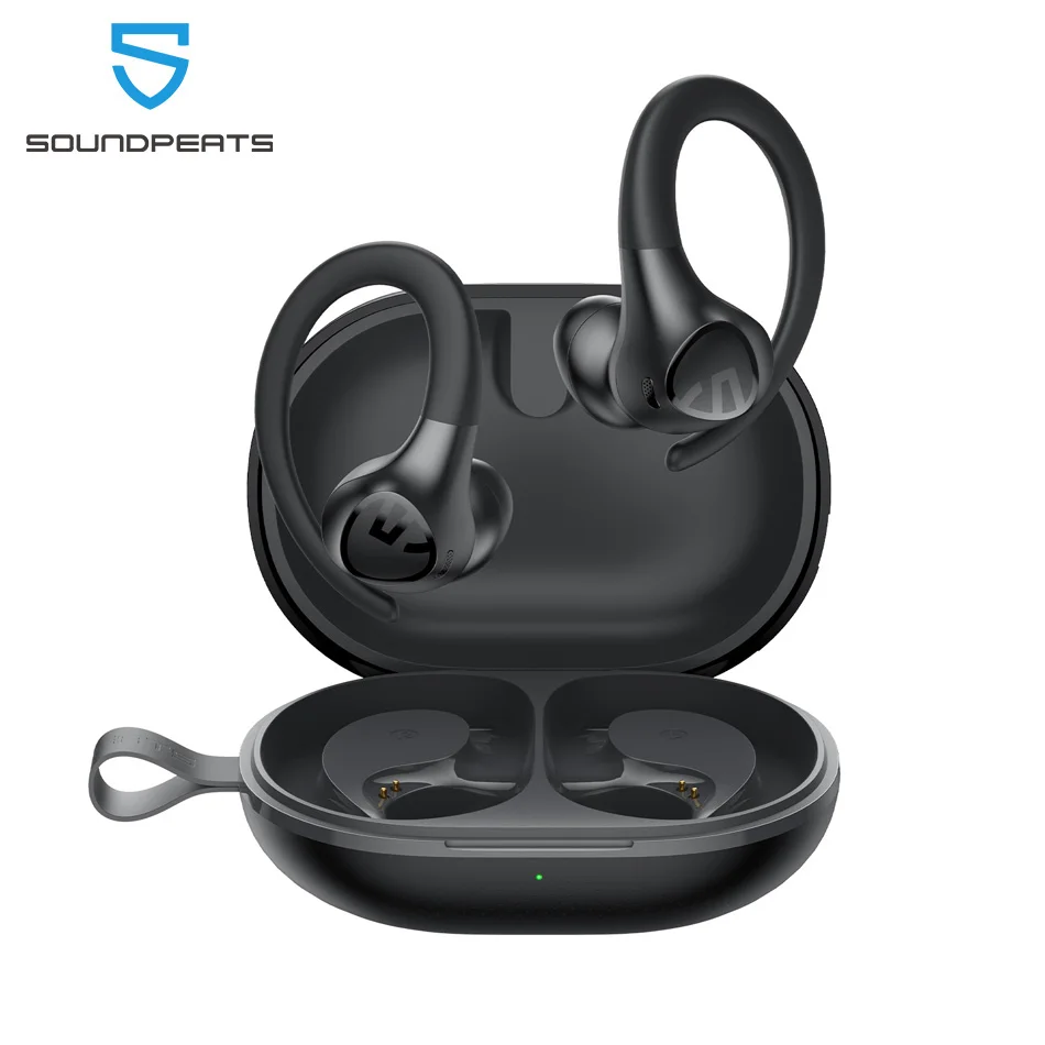 SoundPEATS Wings 2 Bluetooth 5.3 Wireless Earbuds Waterproof Sports Over-Ear Hooks Earphones with Touch App Control 30Hours