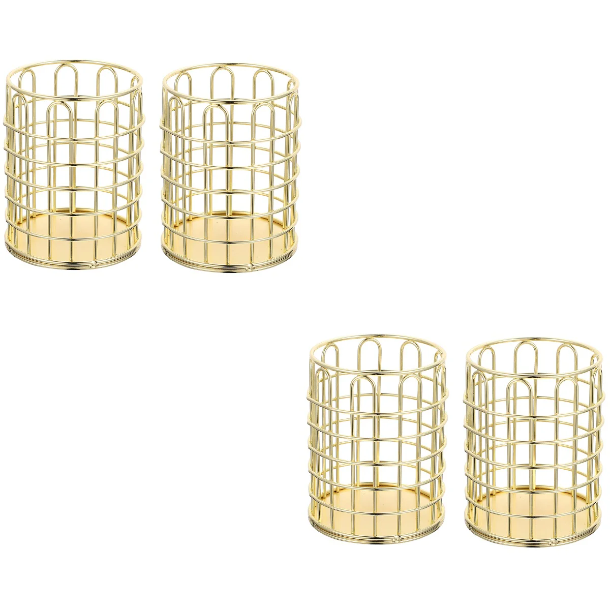 

4 pcs Wire Metal Pen Cups Pencil Cup Holder Pen Cup Holder for Desktop Organizer
