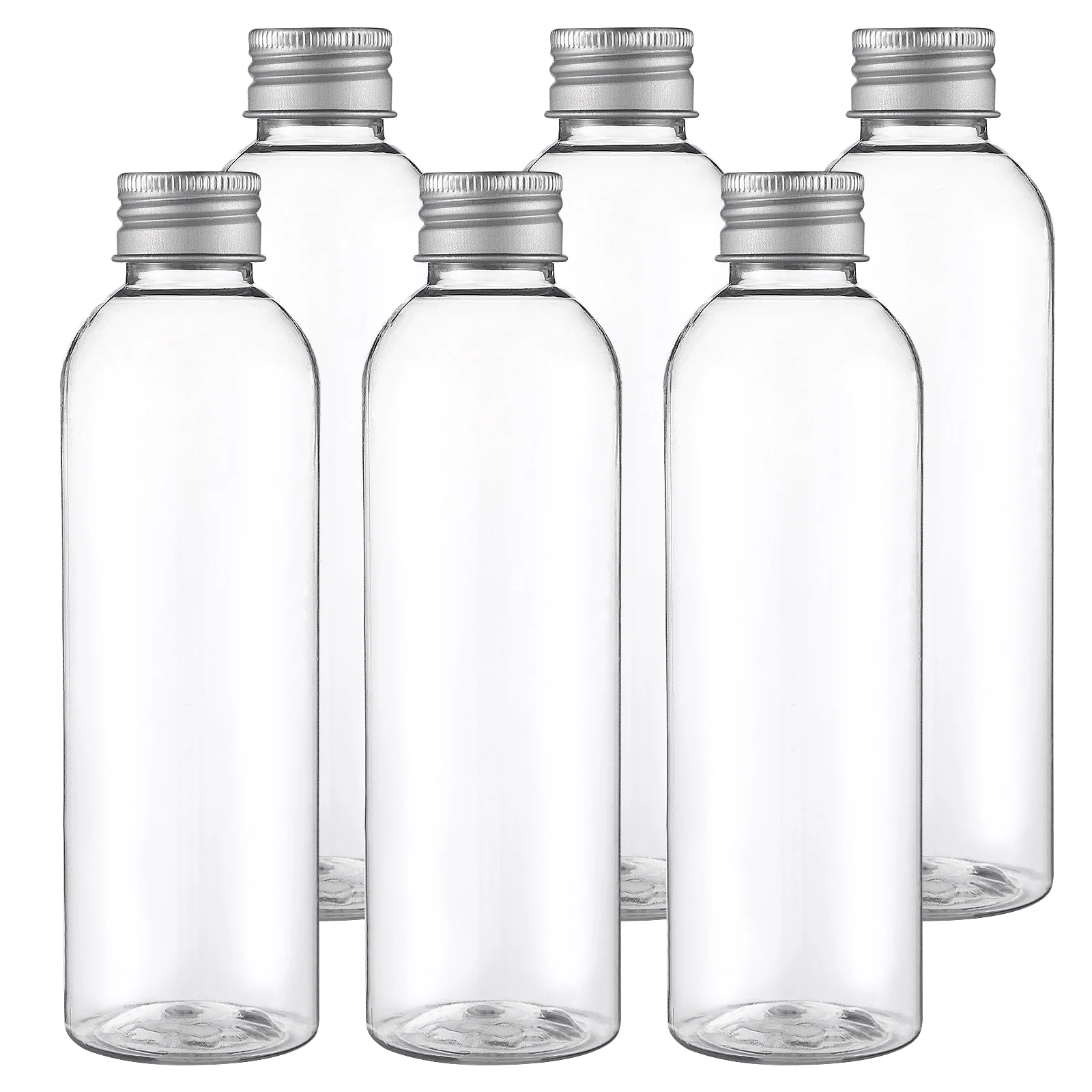 

6pcs Toiletries Plastic Bottles Conditioner Shampoo Bottles Empty Lotion Bottles Refillable Bottles (200ml) Squeeze