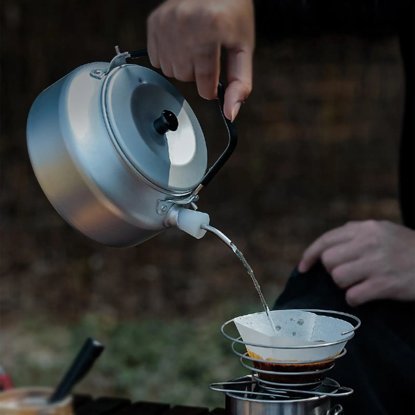 

Camping Kettle for Boiling Water Coffee Pot Cookware for Backpacking Hiking Picnic