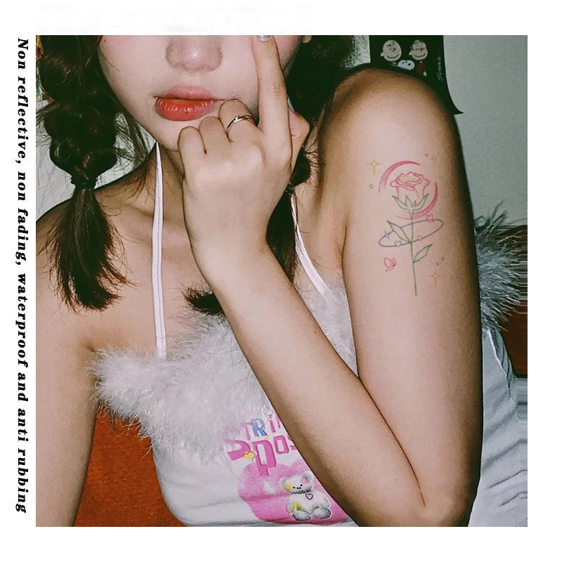 

4 шт., водостойкие временные наклейки на шею и руку