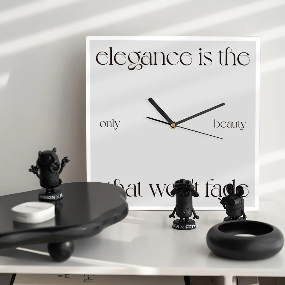 

Frameless Mute Clock Fashion Decorative Painting Desktop Decorative Clock 30CM Poster Shooting Props PVC Material LuxuryWall Art