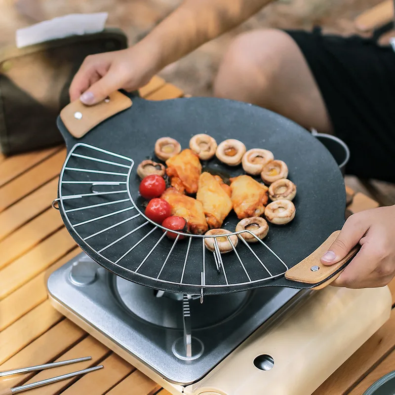 

Wooden BBQ Pot handle Anti-scald Heat heat insulated grip to replace BBQ Pot, BBQ pot, outdoor camping