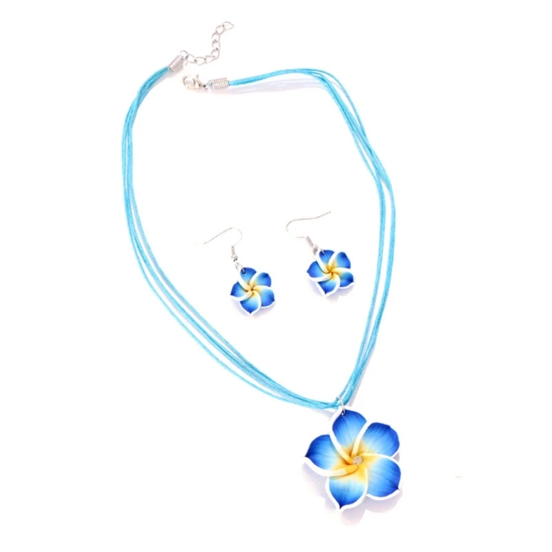 Восковая веревка Франджипани кулон ожерелье этнический комплект ювелирных