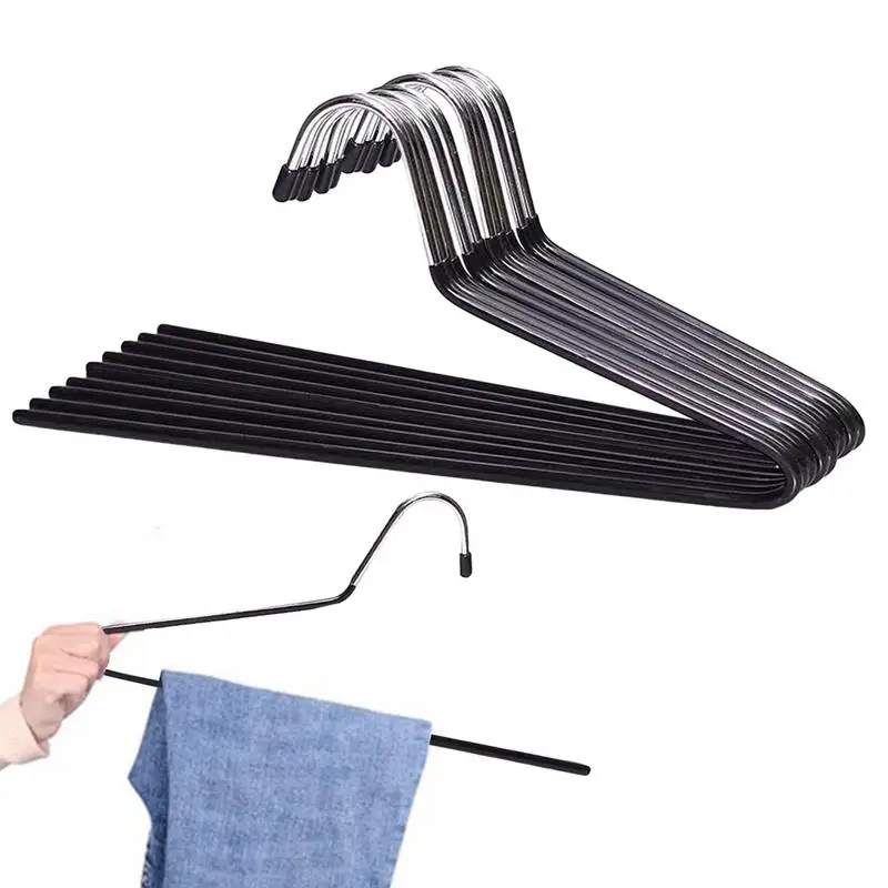 

Laundry Drying Rack Sturdy Open Ended Trouser Hangers Organizers Pack Of 10 Non-Slip Closet Organizer For Jeans Clothes Trousers