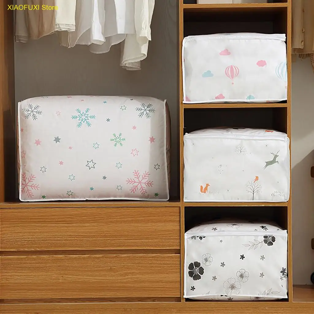 

Foldable Storage Bag Clothes Blanket Quilt Closet Sweater Organizer Box Pouches makeup organizer storage bottles & jars