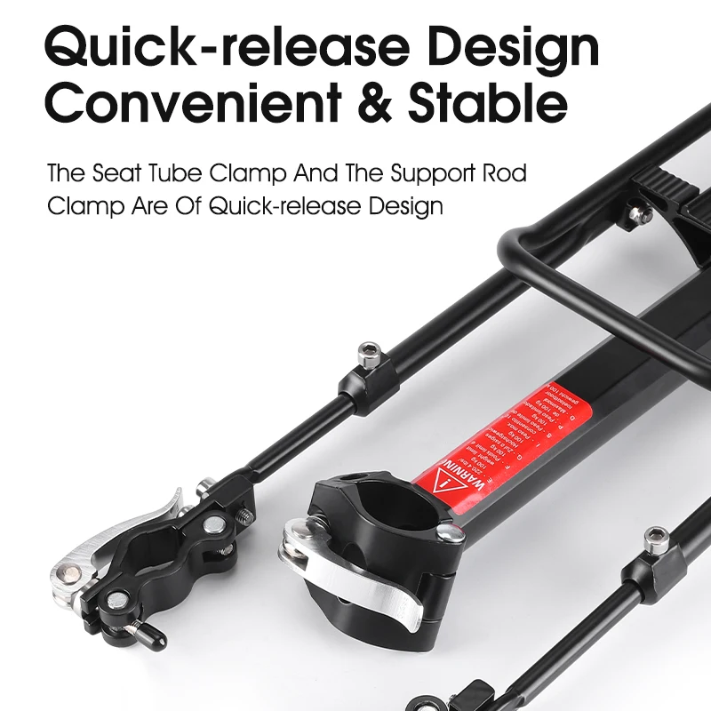 WEST BIKING багажник для заднего сиденья велосипеда нагрузка 100 кг алюминиевый сплав