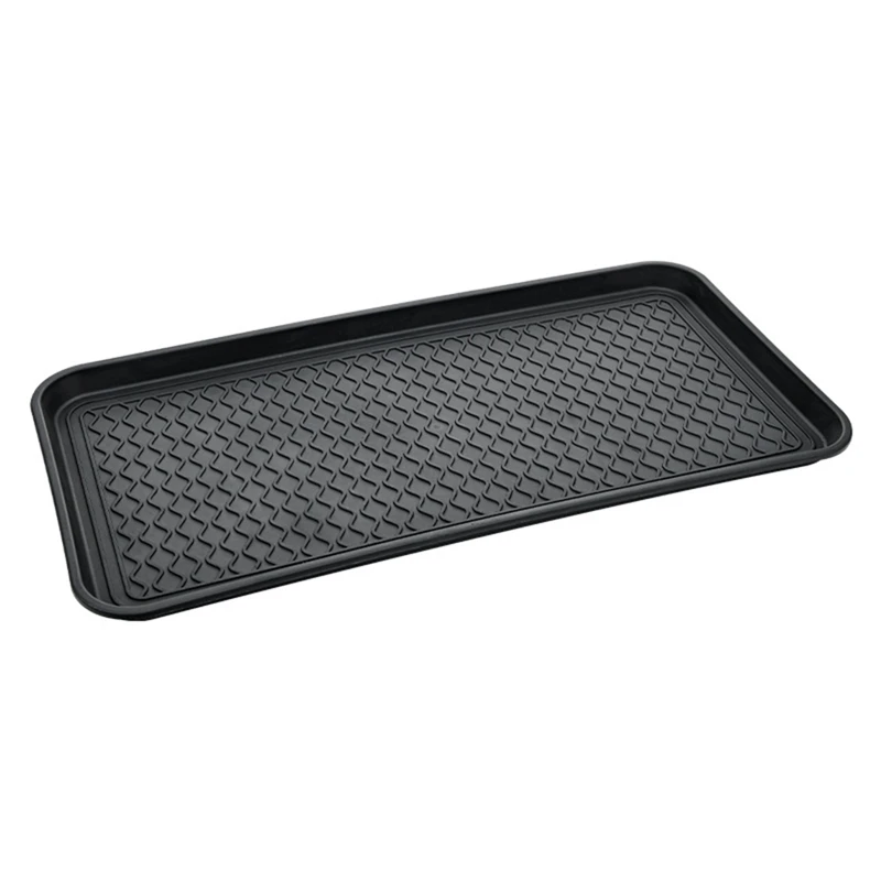 Shoe Drip Tray With High Rim (76.2 X 38 3.1 Cm) Rack Waterproof Mat For Outdoor Garden Black Easy To Use