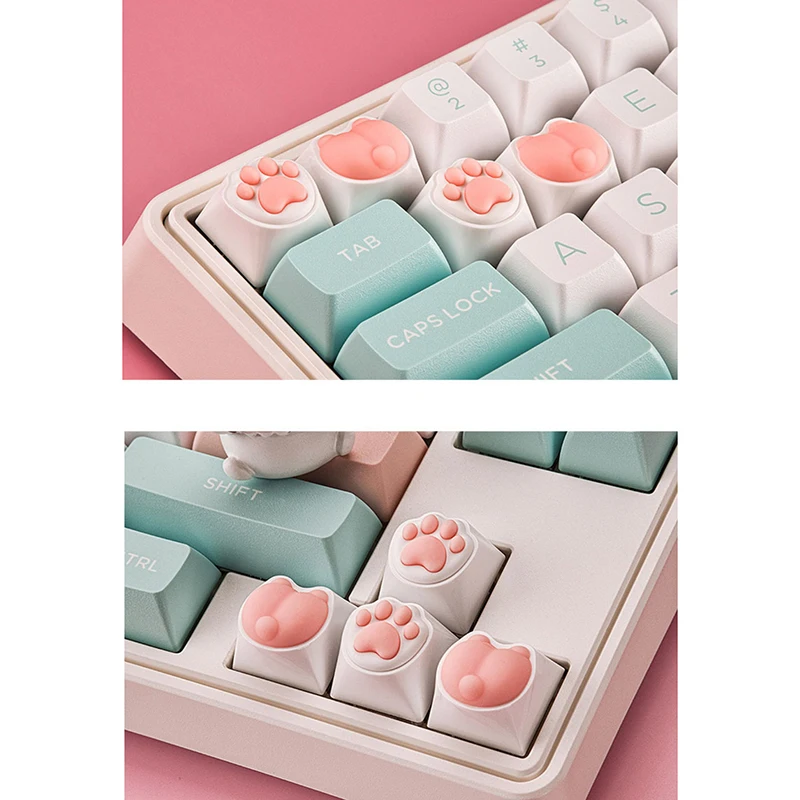 Милые колпачки для клавиш с кошачьей лапой механической клавиатуры Cherry MX Switch DIY