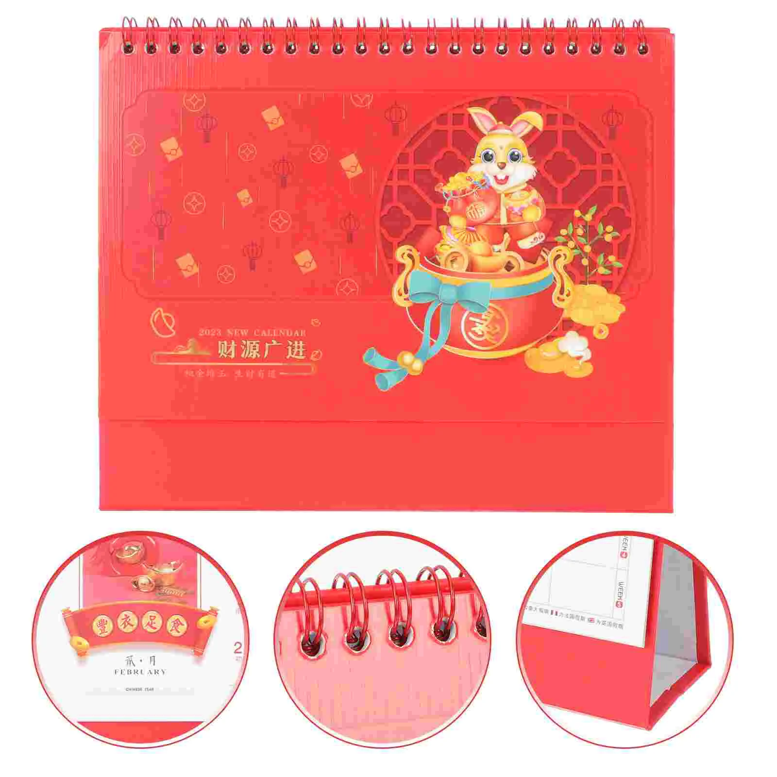 

Календарь Настольный год китайский Настольный настенный кролик ежемесячный стоячий лунный стол Новый декор настольная подставка