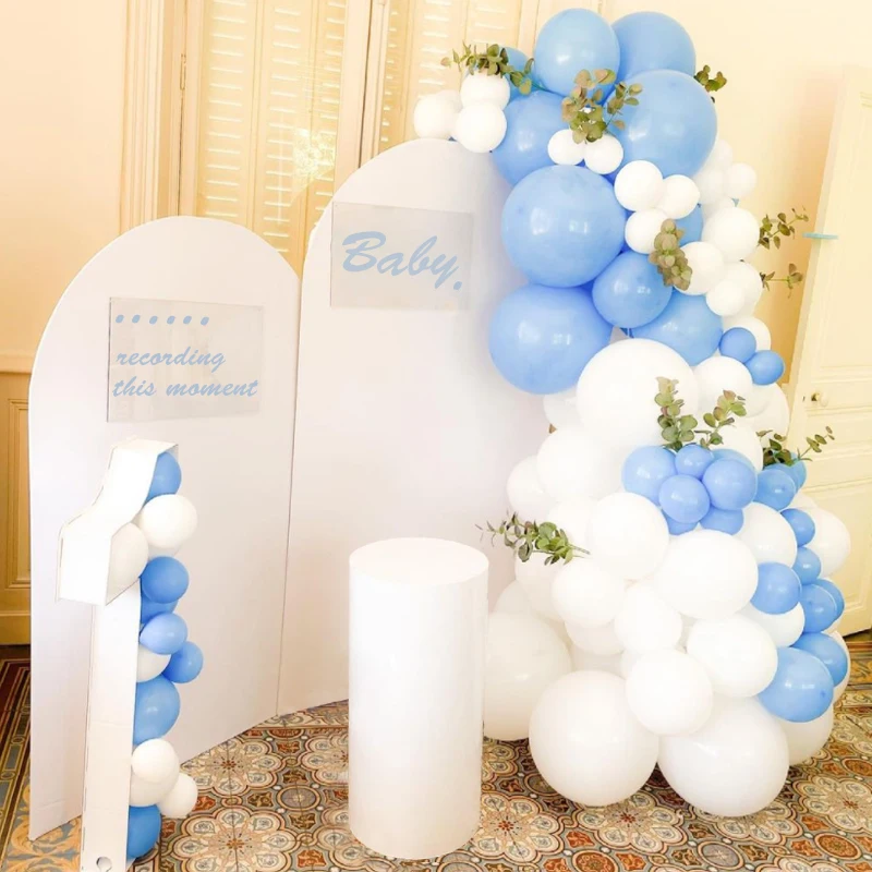 

Latex Balloons Arch Set Blue And White Balloon Garland Baby Baptism Shower Wedding Anniversary Birthday Party Balloon Decoration