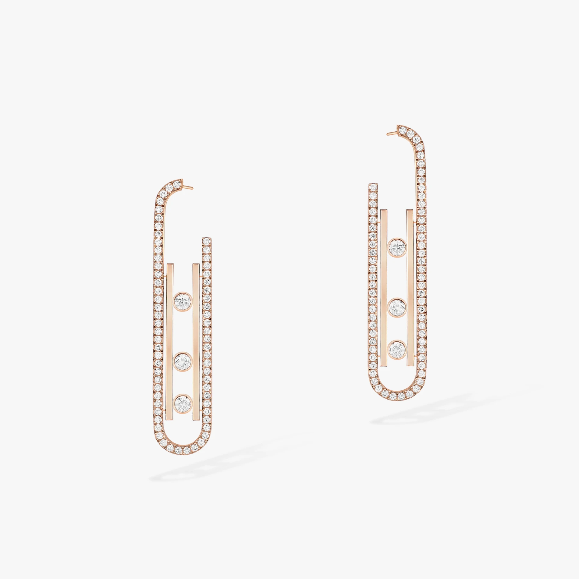 Стильные серьги из стерлингового серебра 925 D'OREILLES белого золота с бриллиантами
