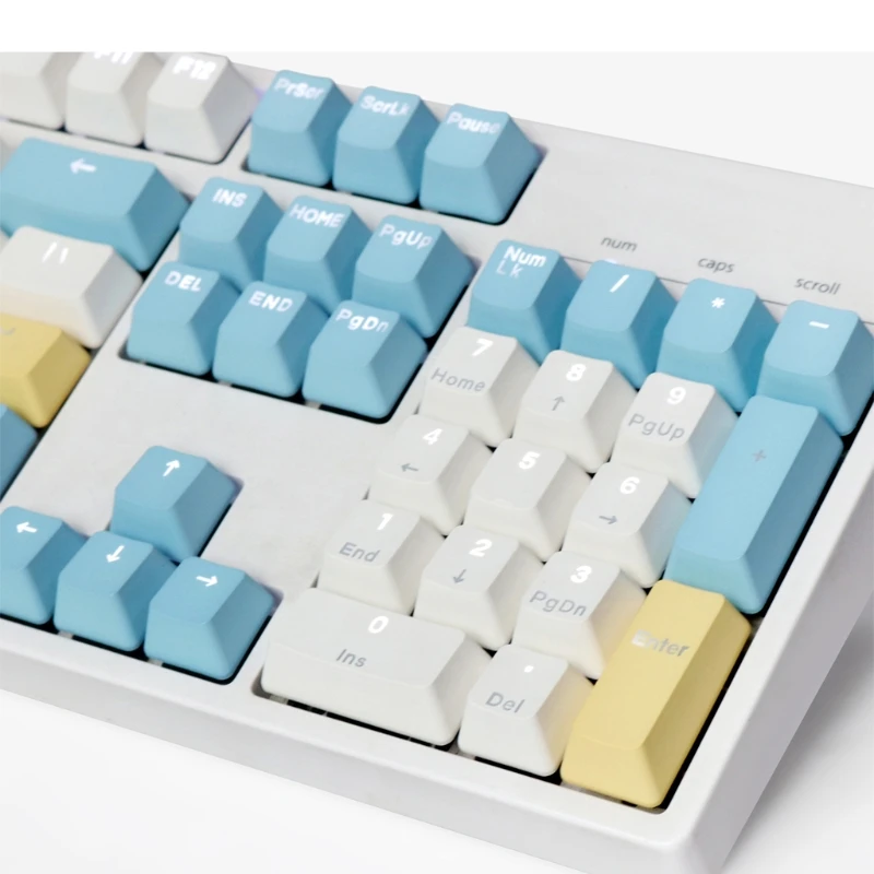 

108-клавишный колпачок с мелом и вишневым профилем, индивидуальный двойной колпачок из ПБТ с подсветкой