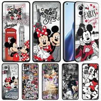 american minnie mouse black case for xiaomi mi 11 lite 11t 5g 10t pro shockproof phone cover poco x3 nfc m3 12 f1 note 10 cases