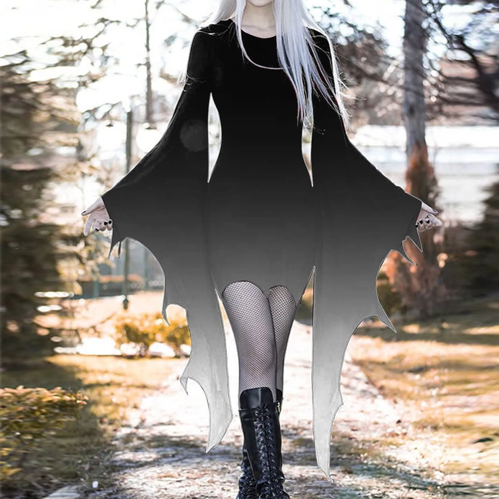 

Dress For Women,Butterfly Sleeve Irregularity Costumes Witch Halloween Carnival Party Halloween Costume Witch Dress Halloween