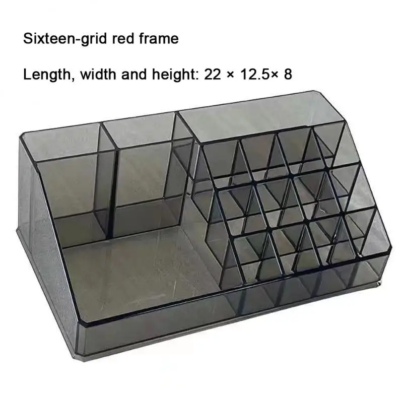 

Plastic Makeup Nail Polish Holder 16 Lattices Space Saving Makeup Organizer Creative Storage Box 2023 Cosmetics Case