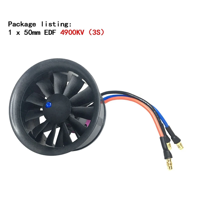 EDF 50 мм 4900KV 3S 11 лопастей RC вентилятор пропеллер с бесщеточным двигателем для JET