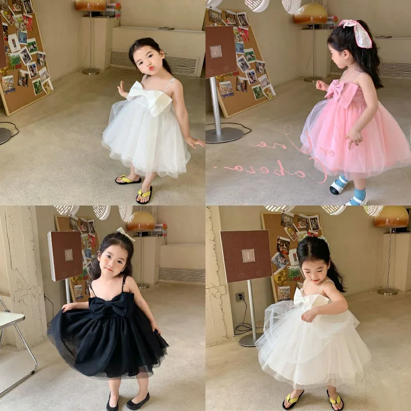 

Dress for Girls Summer Girl Dress Baby Fashion Children Baby Princess Fairy Halter Dress Elegant Party Girl Dress