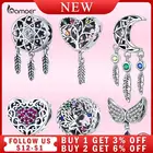 Bamoer 100% Стерлинговое Серебро 925 пробы Голубая Луна милый бусина 