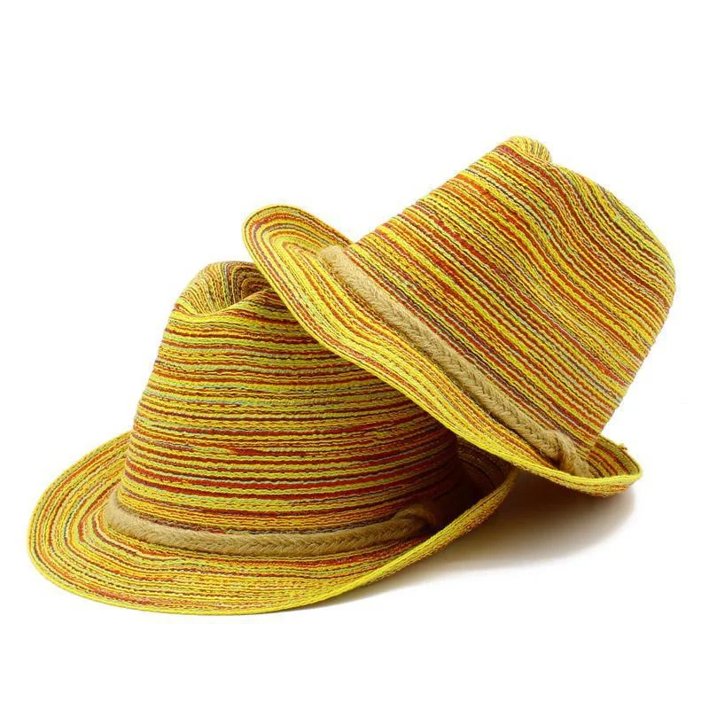

Straw Panama Hat Adult Fedora Hats Belt Trilby Caps Women Men Summer Fedoras Jazz Hat Breathable Derby Sunhat Cap Blower