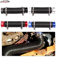 rastp universal 76mm car cold air turbo intake inlet pipe adjustable flexible duct tube hose cold feed duct pipe rs bov090