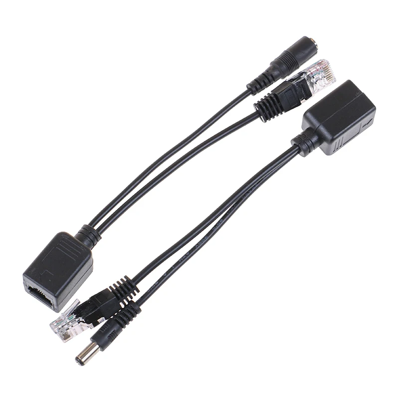1 Set Hot POE Cable Passive Power Over Ethernet Adapter Cable POE Splitter Injector Power Supply Module 12-48v For IP Camera