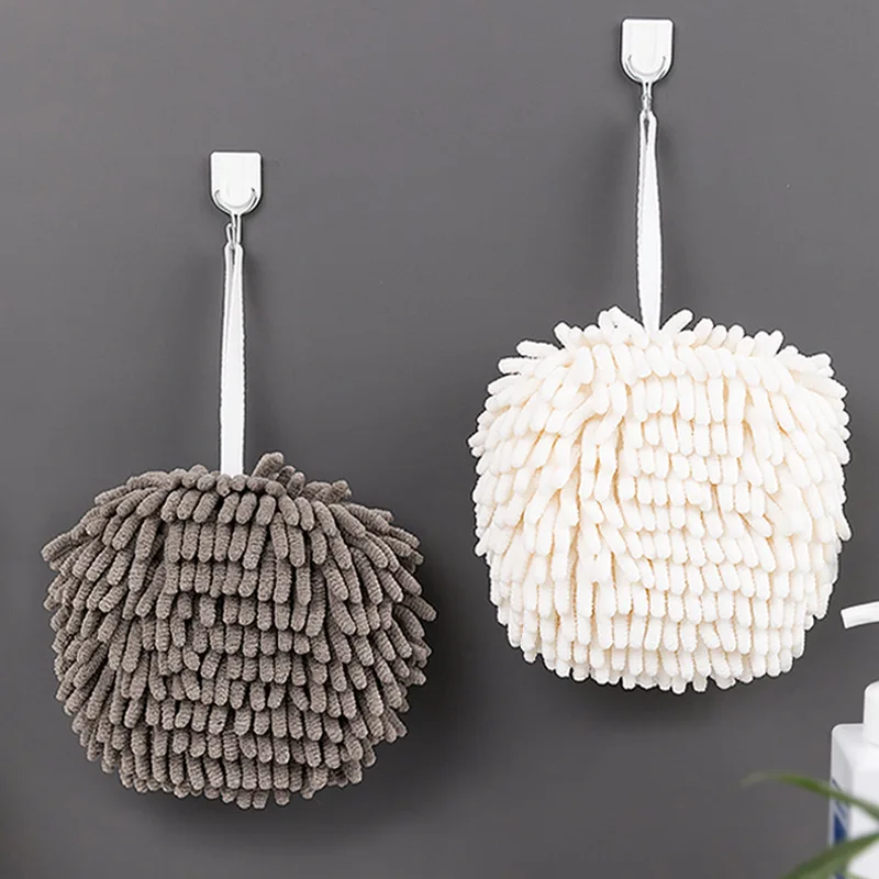 

Синельные милые полотенца для рук для ванной, кухни и спальни, подвесное полотенце для рук с застежкой-петлей