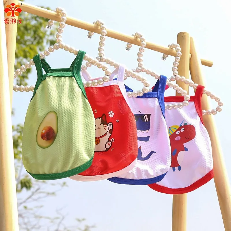 

Pet Clothes Camisole Mesh Breathable Dogs Cats Small Medium-sized Dogs Spring Summer Supplies Teddy Than Avocados Dog Vest