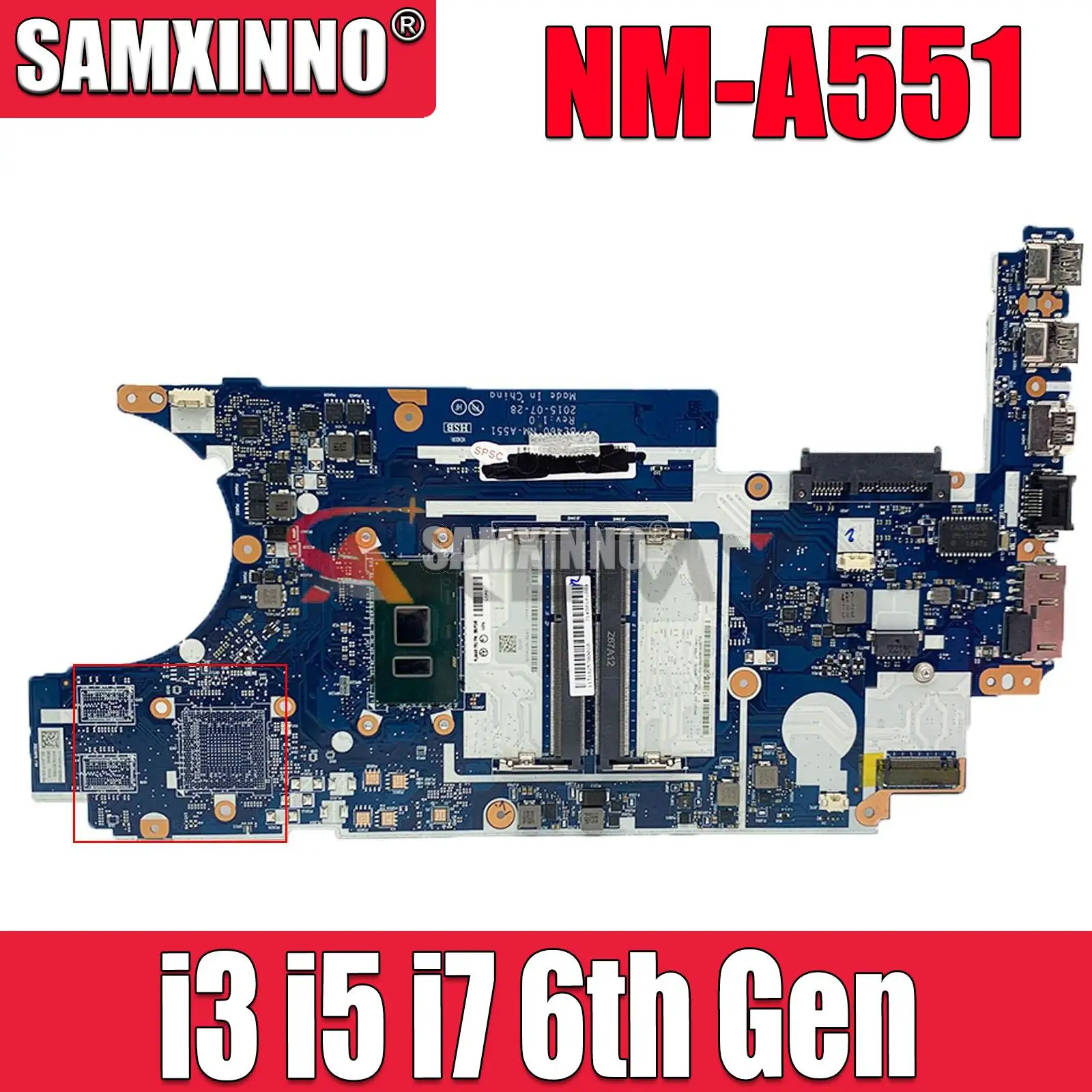 

BE460 NM-A551 Motherboard For Lenovo ThinkPad E460 Laptop Motherboard with i3 i5 i7 6th Gen CPU UAM 100% Test Work