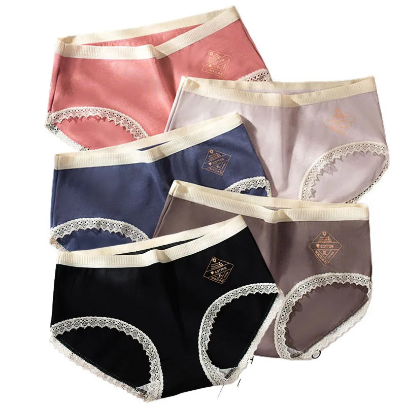 

5 Pcs/Lot Children Underwear For Girl Comfortable Cotton Adolescent Panties Girls Solid Breathable Youthful Girls Briefs Lace