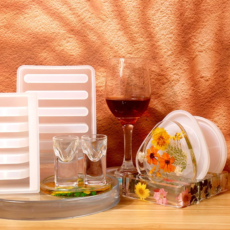 

Cups Mats Resin Molds Coaster Silicone Molds for Epoxy Resin with Storage Box Mold Upgraded Coaster Molds for Resin Casting