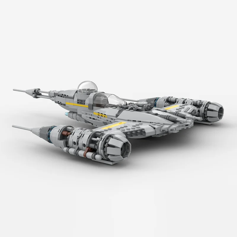 Фото 626 деталей MOC Mando Din Djarin N Starfighter Chrome Wizard: Конструктор-модель космического корабля для научно-фантастических сцен из «Звездных войн», подарок №4