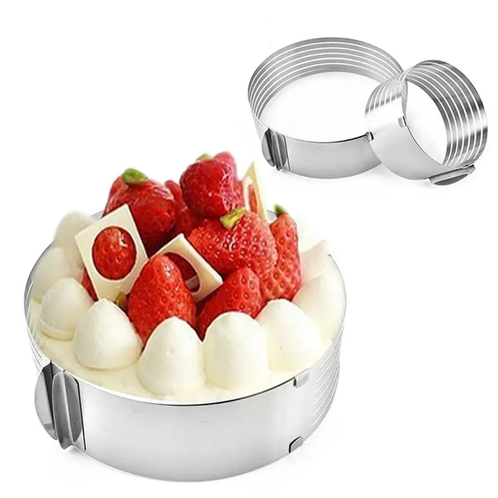 

Adjustable Cake Cutter Slicer Stainless Steel Round Bread Cake Slicer Cutter Mold Cake Tools DIY Kitchen Baking