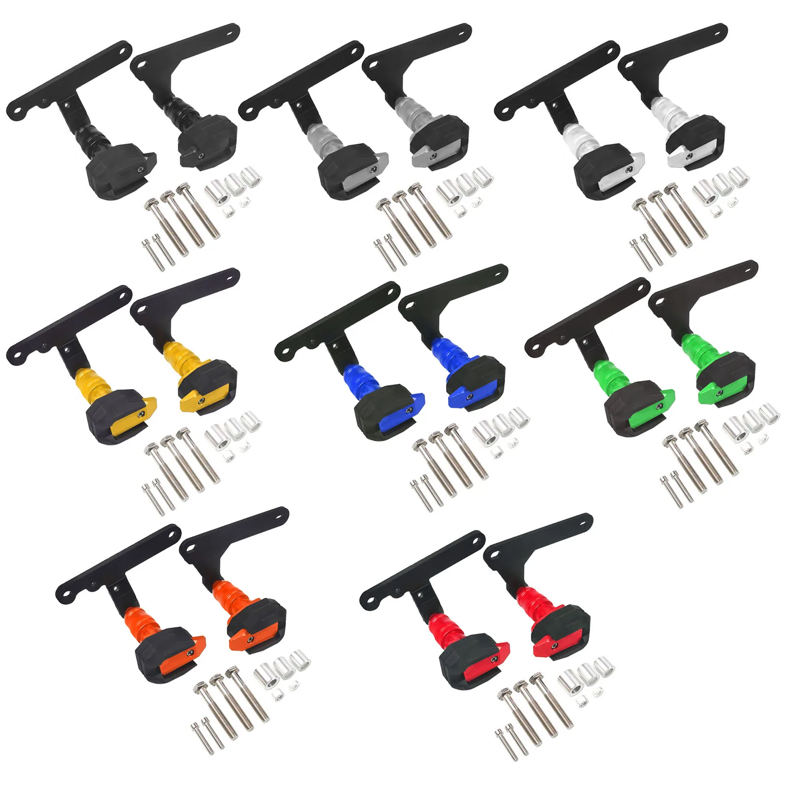 

2Pcs Motorcycle Falling Protection Frame Slider Fairing Guard Crash Pad Protector for YAMAHA YZF-R6 2017-2021