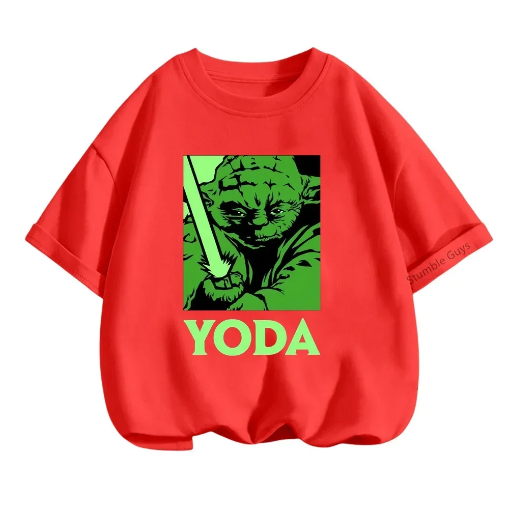 Новинка летняя детская футболка йода повседневная одежда из мультфильма