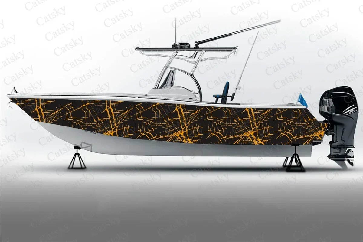 Трек векторная абстрактная нерегулярная графика наклейка на лодку упаковка