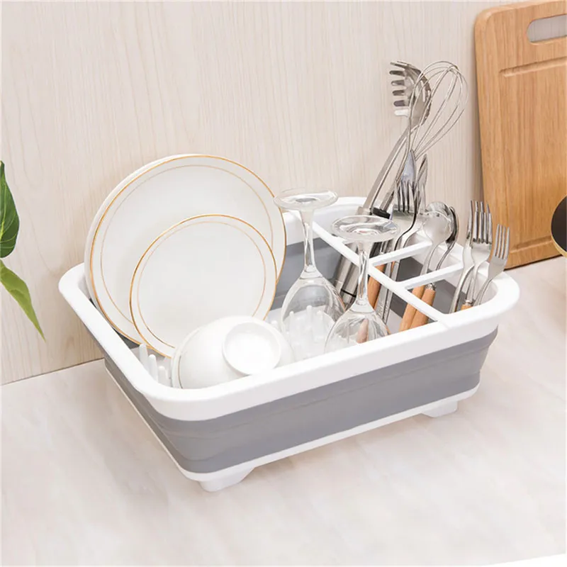 

Organizer Tray Fashion Great Kitchen Sink Dish Multi-function Drainer Drying Rack Kitchen Washing Holder Basket