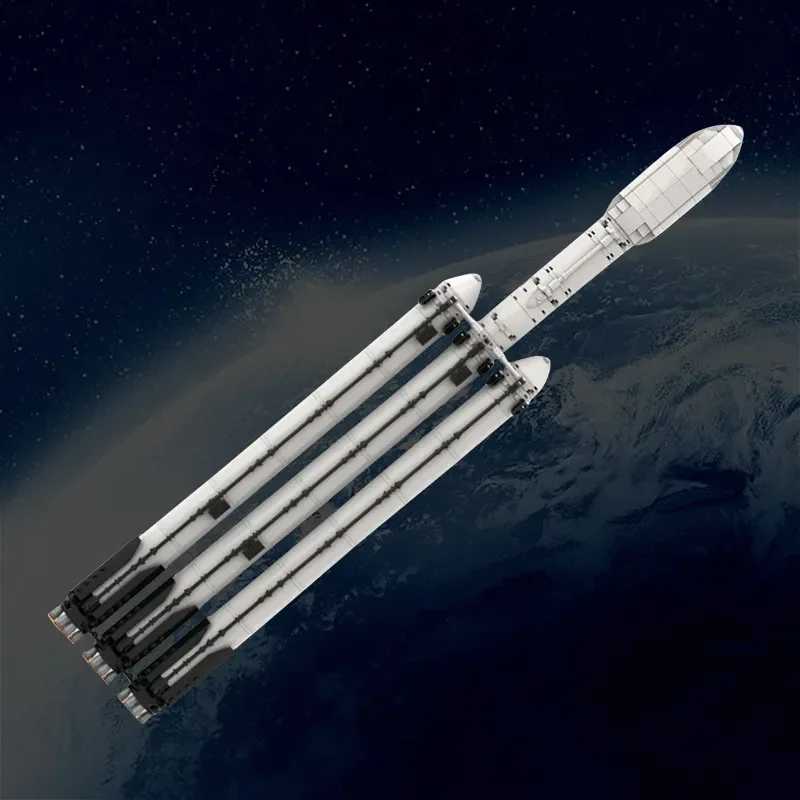 

Конструктор gobrick MOC Falcon, тяжелая перевозка, космический корабль в масштабе Saturn V, набор строительных блоков, идея сборки, модель ракеты, детская игрушка