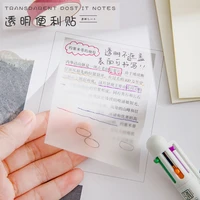 transparent posted sticky note pads notepads memo message reminder school stationery office supplies self adhesive clear memo