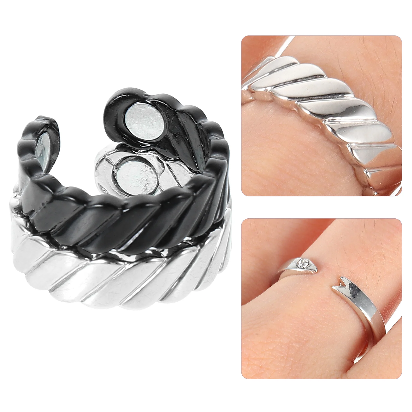 

2 Pcs Weight Loss Health Ring Mens Fidget Ring Stackable Rings Bodyslimming Rings Weight Loss Ring Mens Ring