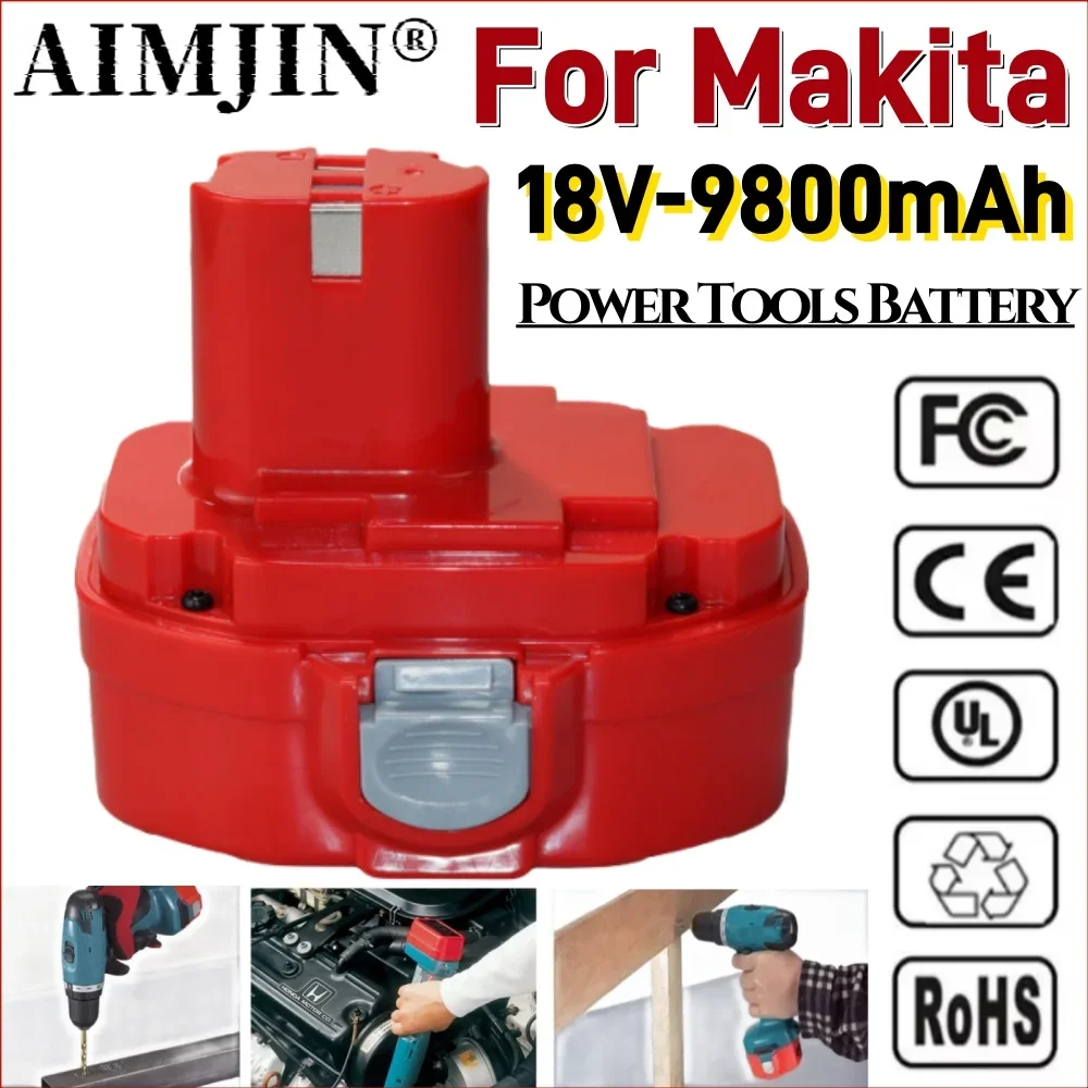 100% New Makita PA18 18V 9800mAh Ni-MH Battery Replace 1822 1823 1833 1834 1835 1835F 192828-1 192829-9