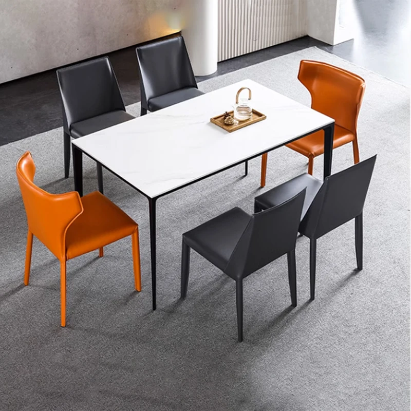 Набор обеденных столов классический 4/6-местный современный мраморный верх