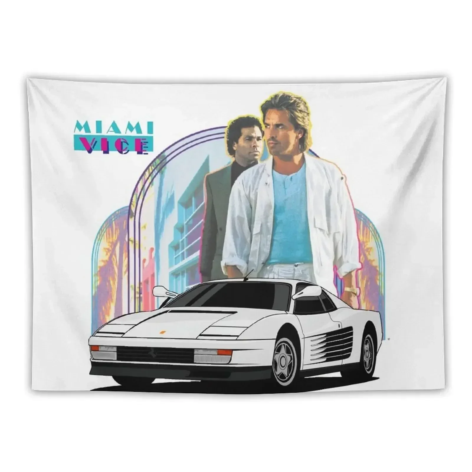 Фото Miami Vice - Гобелен Testarossa, украшение для спальни, обои для домашнего декора, гобелен №1