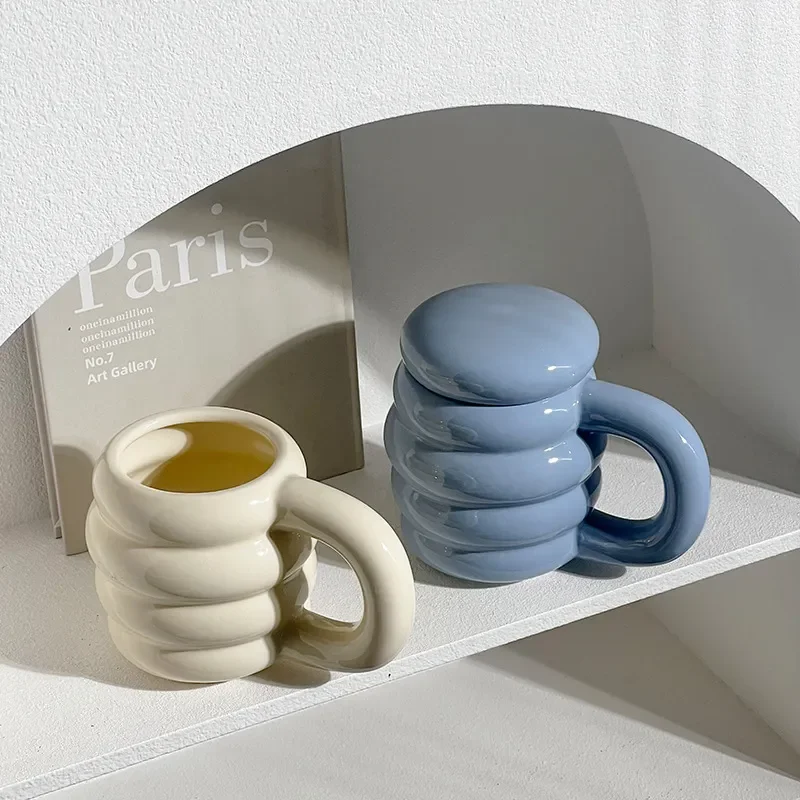 

2023 New Mug INS Mug Ceramic Cup with Lid Coke Cup Coffee Mug Tea Cup Milk Mug Couples Cup Water Cup Coffee Cups Wholesale