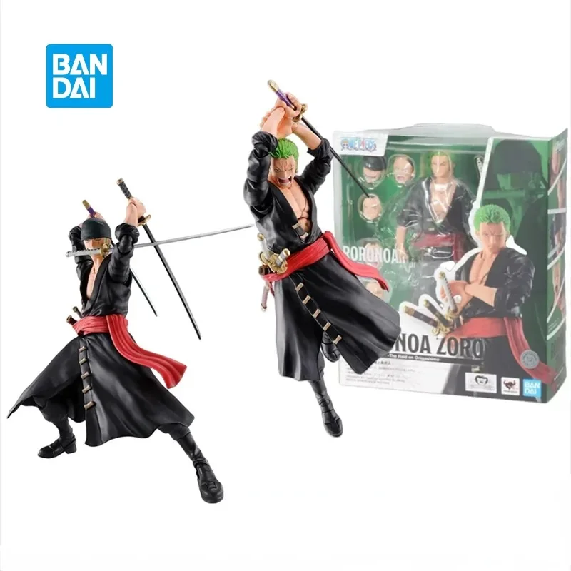 В наличии Bandai Original S.H.Figuarts SHF One Piece Zoro The Raid on Onigashima Аниме Фигурки Коллекционная